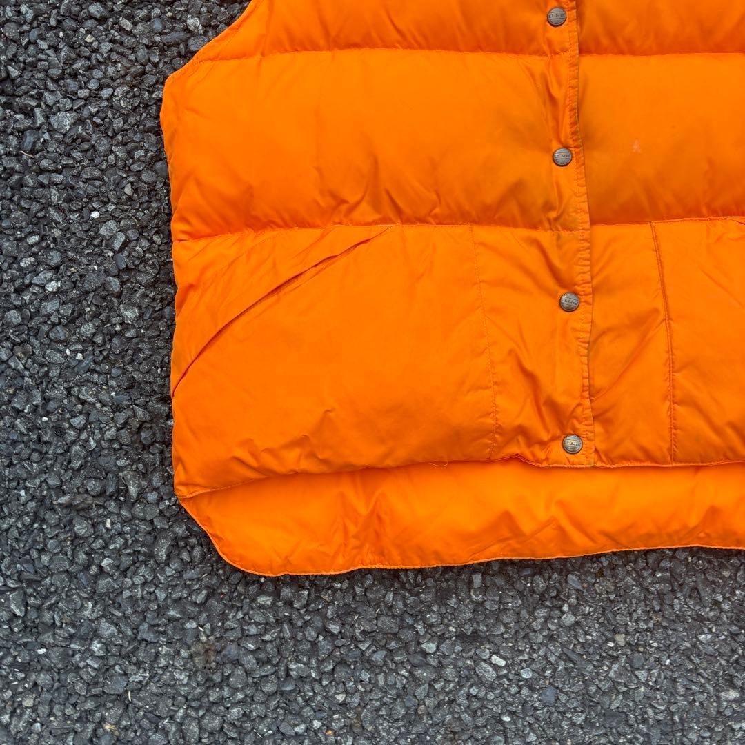 90s llbean ダウンベスト オレンジ ヴィンテージ レア 古着