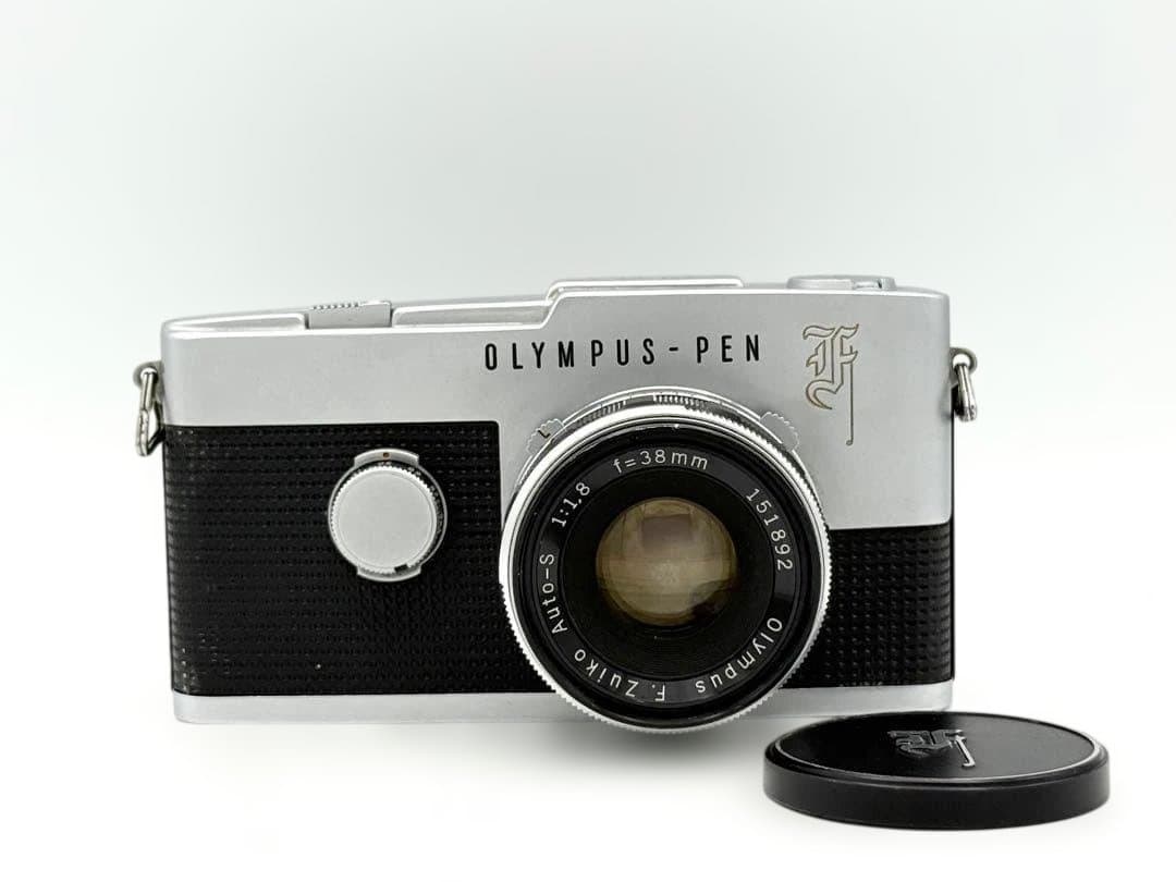 【完動品】OLYMPUS PEN-F 花文字 + 標準レンズ ハーフカメラ