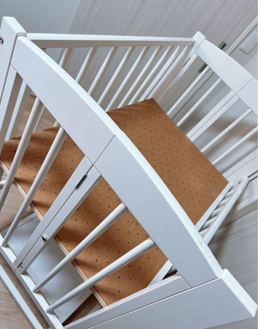 ワンタッチハイベッドプチ【ホワイト　900×600】 ベビーベッド ハイタイプ