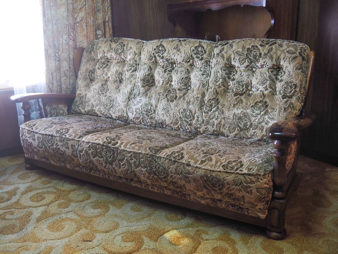 【凹ラッチ】“karimouk”ヴィンテージ3Pクラシカルソファ