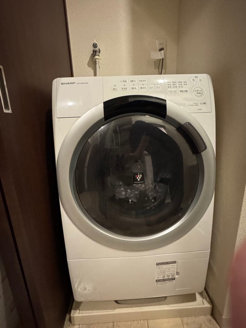 シャープ ドラム式洗濯機 ES-S7J-WL クリスタルホワイト　左開き
