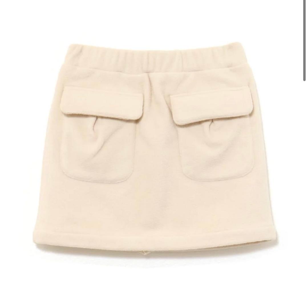 スカート Mary logo fleece skirt andmary ivory