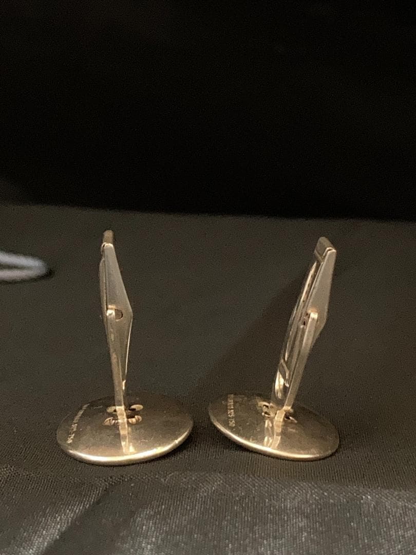 美品 ティファニー カフス ボタン モチーフ コンビ 925 750 18K