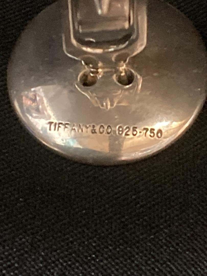 美品 ティファニー カフス ボタン モチーフ コンビ 925 750 18K