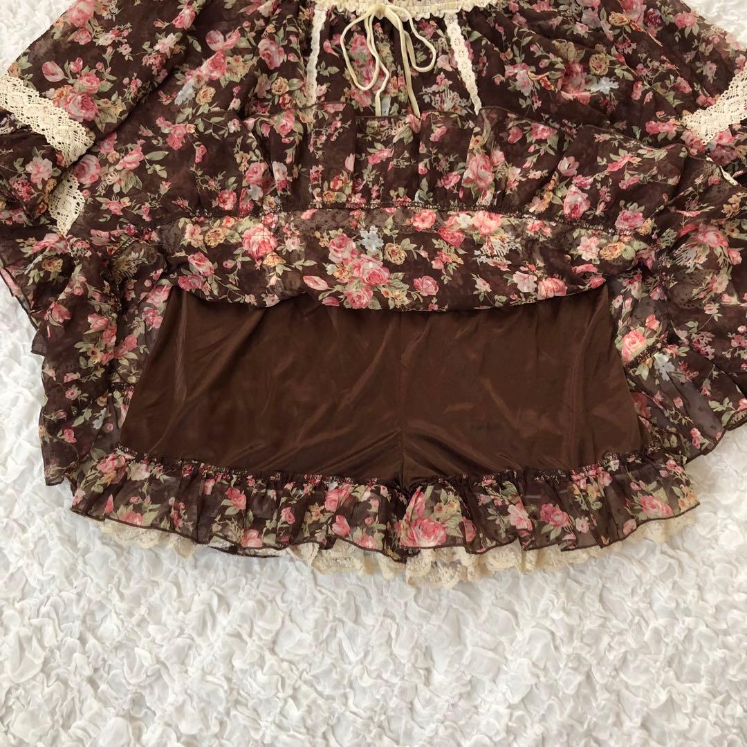 LIZLISA 希少　ワンピ風　コンビネゾン　花柄　スカパン　平成レトロ