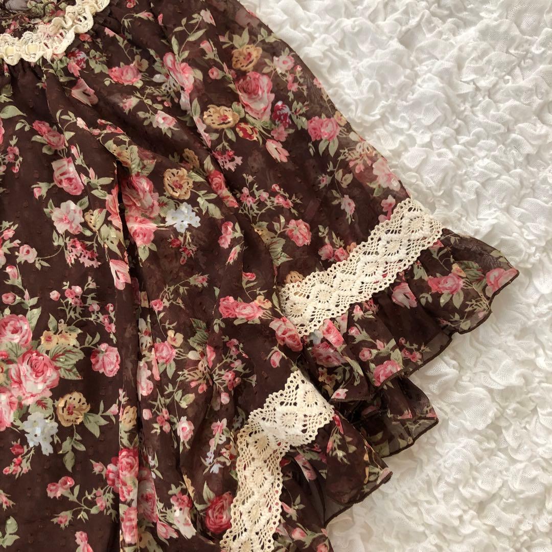 LIZLISA 希少　ワンピ風　コンビネゾン　花柄　スカパン　平成レトロ