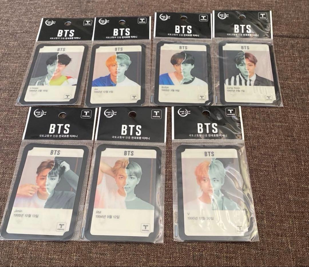 値下げ　新品未使用　BTS 7枚セットTmoneyカード　韓国交通カード