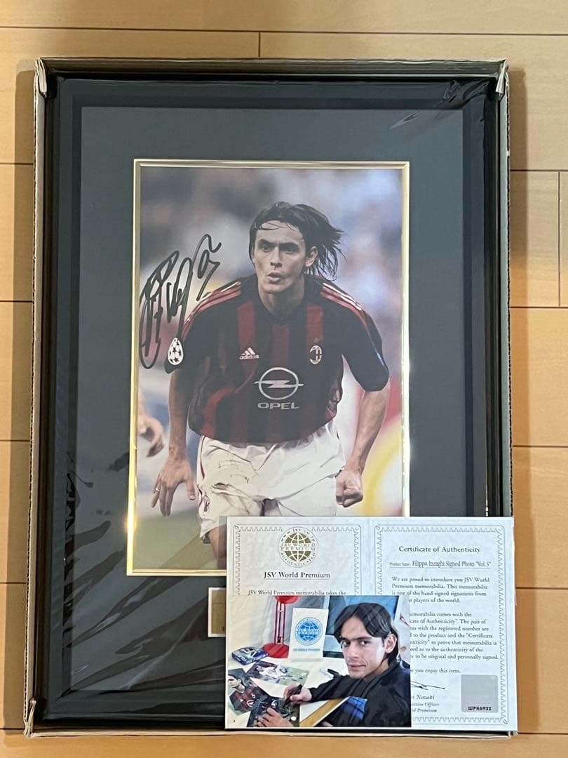 ACミラン　フィリッポ・インザーギ 直筆サイン入りフォト　フレーム付き