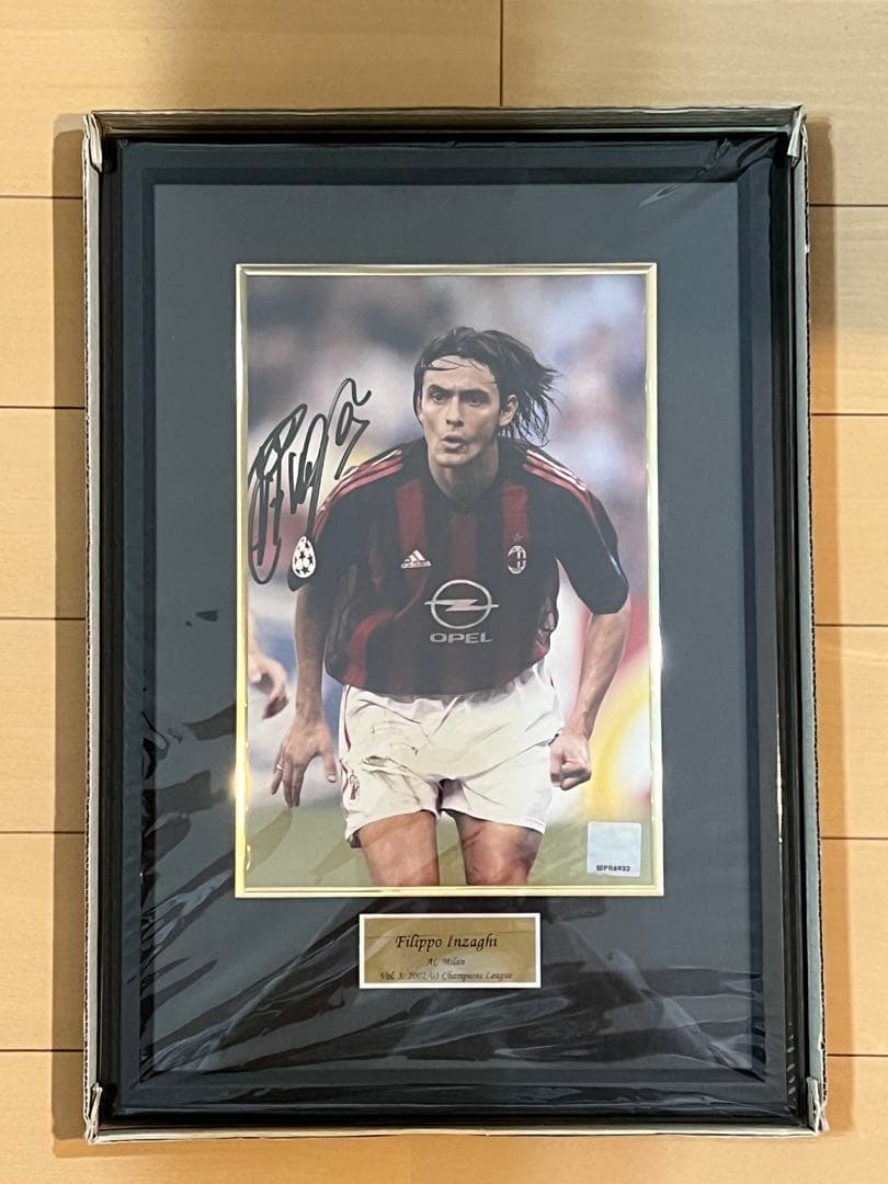 ACミラン　フィリッポ・インザーギ 直筆サイン入りフォト　フレーム付き