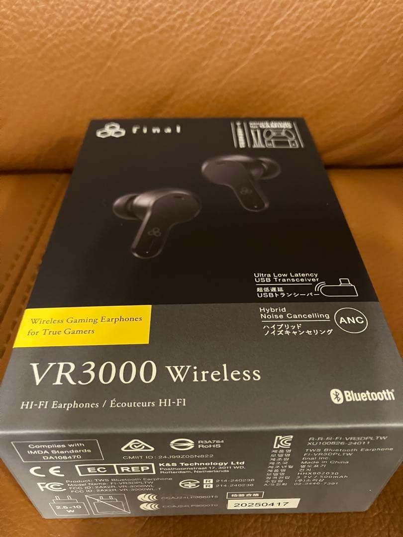 未使用　ゲーミングワイヤレスイヤホン　final VR3000 Wireless