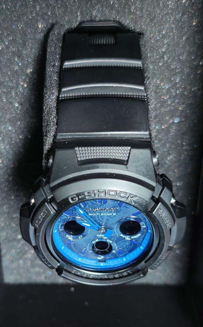時計 G-SHOCK AWG-M100SBP-1AJF BLUE PAISLEY