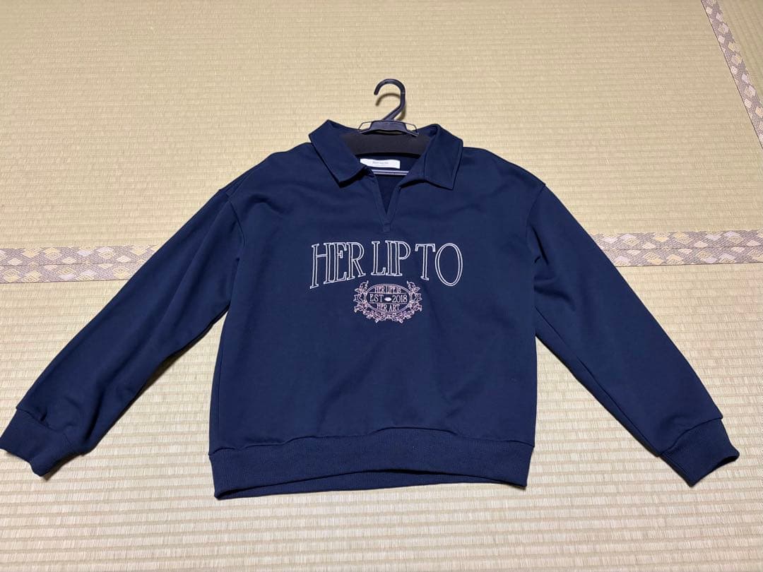 【美品】Herlipto Embroidery Polo Sweatshirt