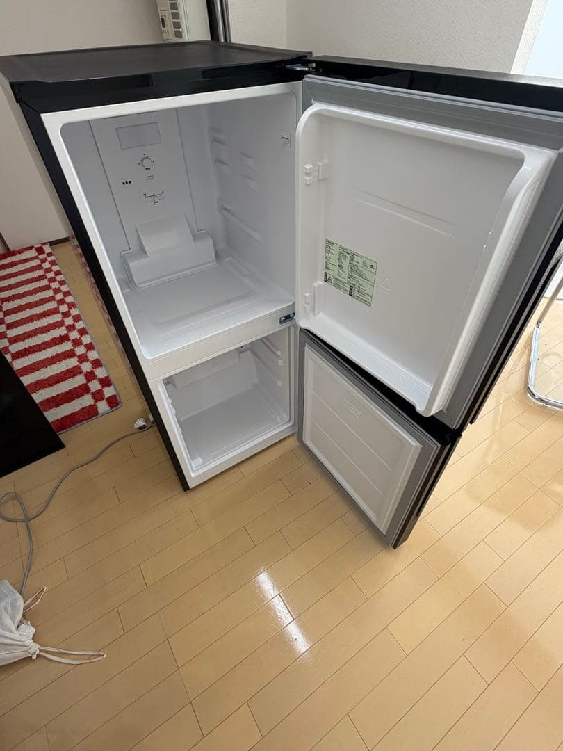 TWINBIRD ツインバード 2ドア 冷蔵庫 121L ブラック　ミラー