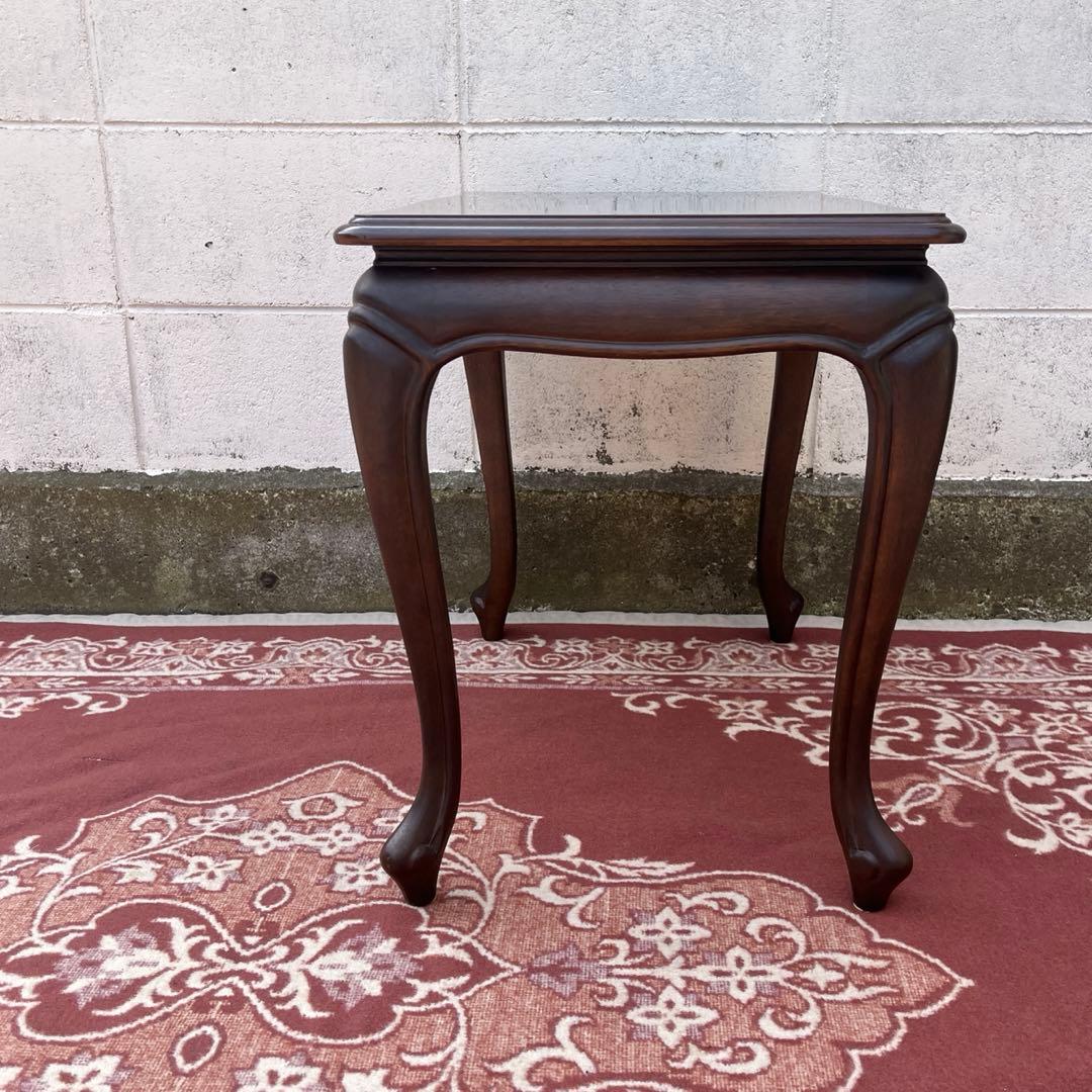 maruni マルニ家具◾️猫脚デザイン 木製サイドテーブル コーヒーテーブル