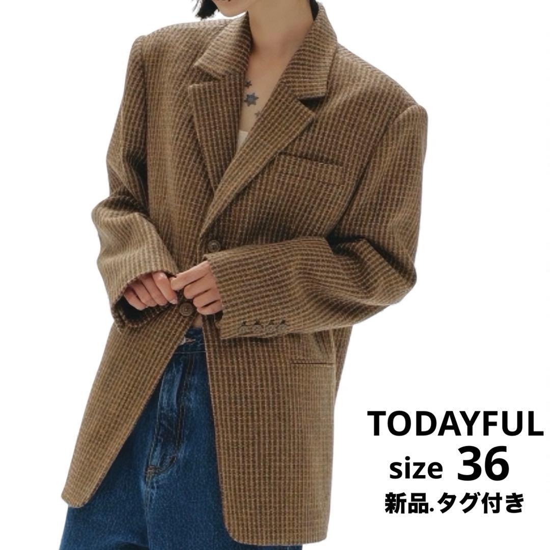◼️新品TODAYFUL ウールチェックジャケット SIZE36