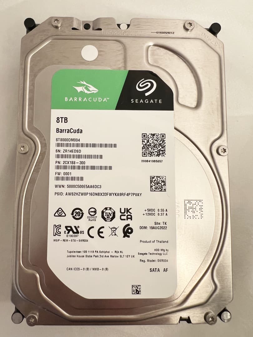 し*け様 使用8回★SEAGATE ST8000DM004 [8TB HDD]★