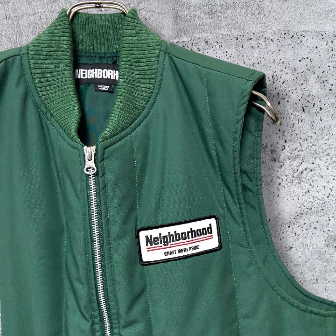 【極美品・中綿入り・希少カラー】ネイバーフッド ワークベスト 緑M 稲葉 長瀬