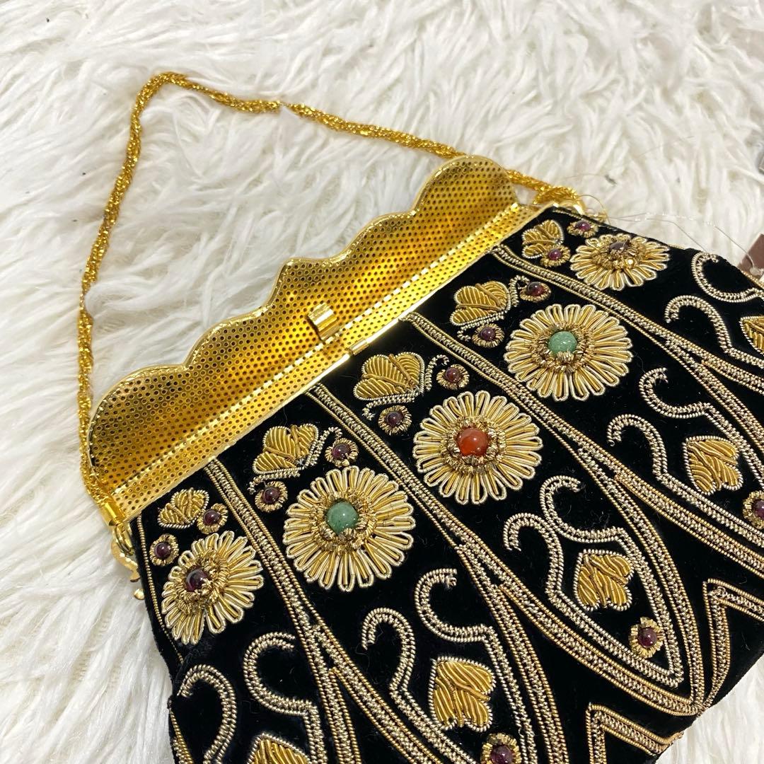 LUMY　ルミー　はしもと　ビーズバッグ　ハンドバッグ　皇室御用達　ヴィンテージ