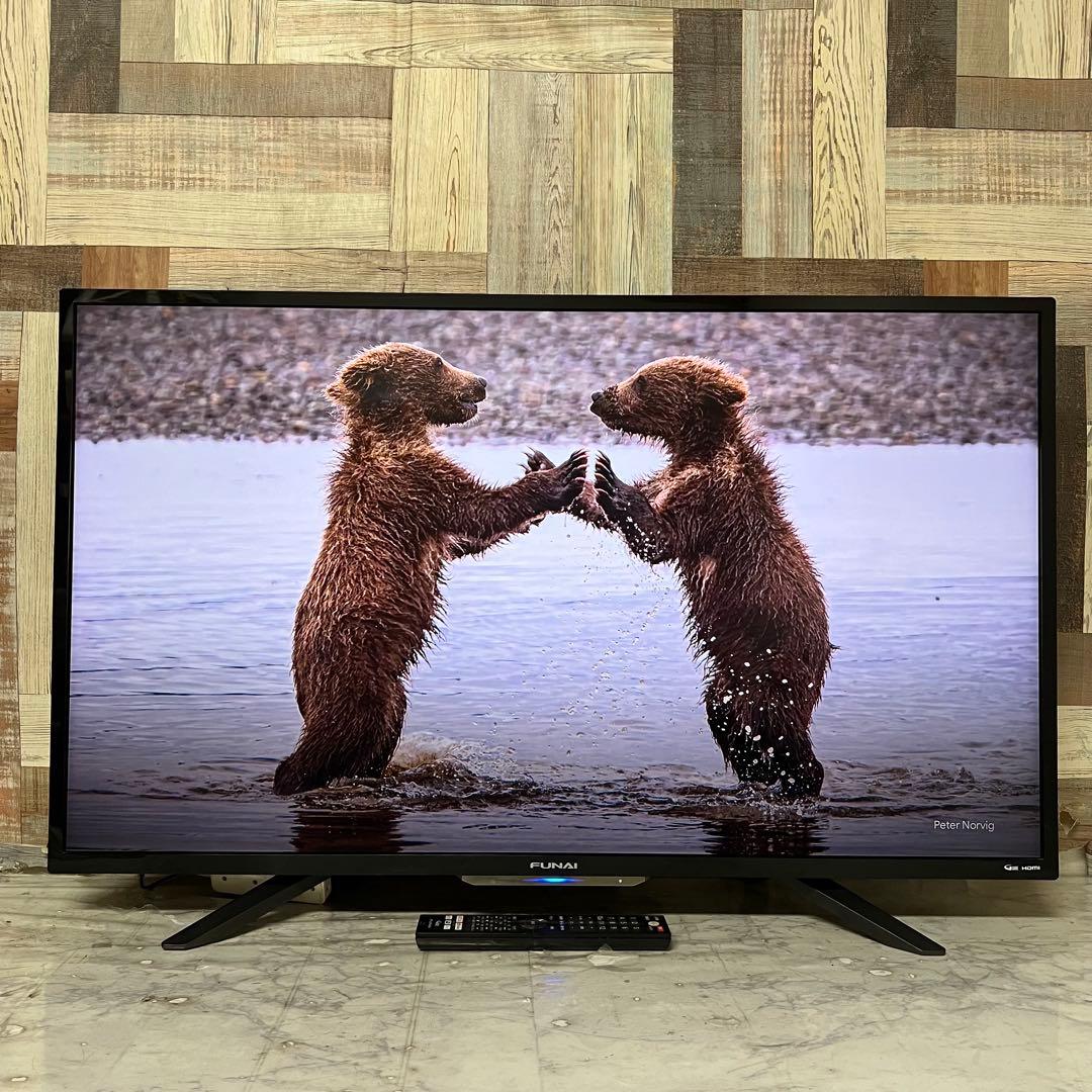 全国送料込❣️FUNAI43型4Kチューナ&2番組録画機能内蔵。ネット視聴多数
