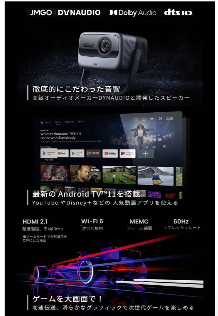 JMGO N1S Ultra 4K プロジェクター 本体