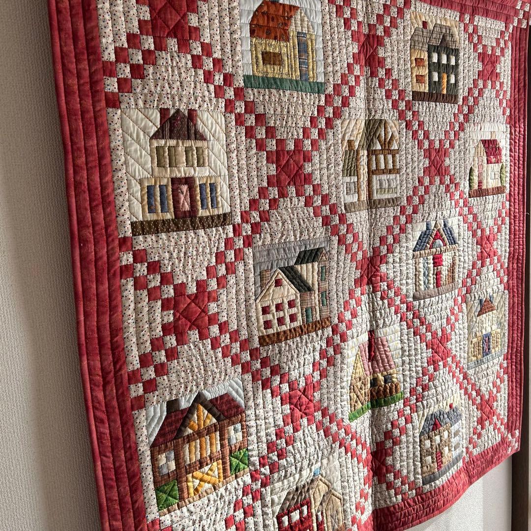 ハンドメイド パッチワーク ハウスタペストリー