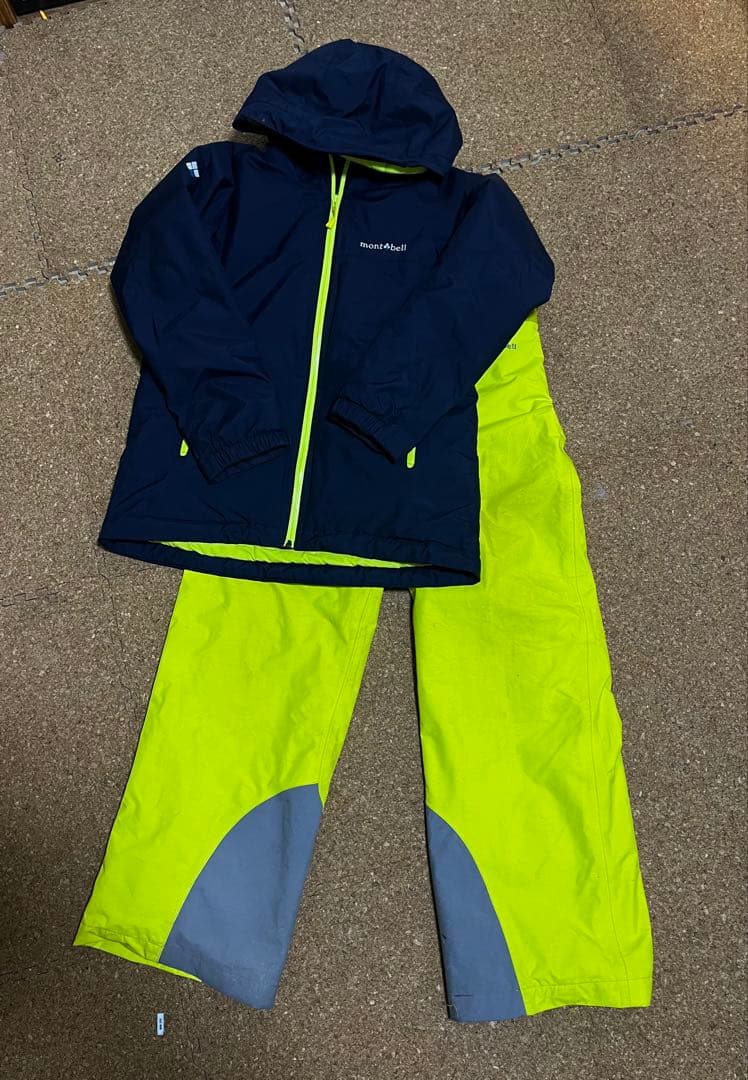 mont-bell 子ども用スキーウェアセット パウダーステップバーカ 150