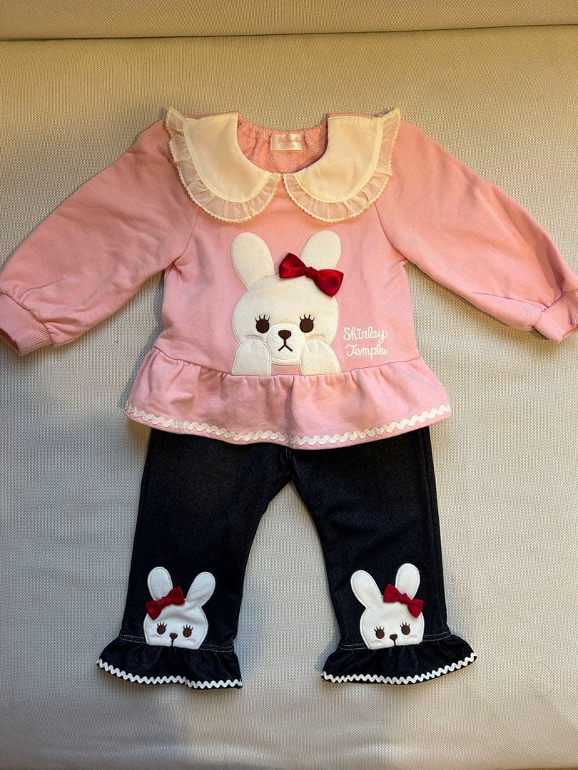 Shirley Temple うさぎトレーナーセット 100cm