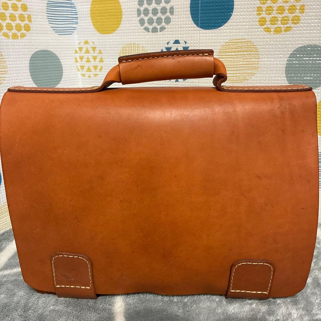 Herz 総かぶせ　横型　2way ビジネスバッグ　Lサイズ　革