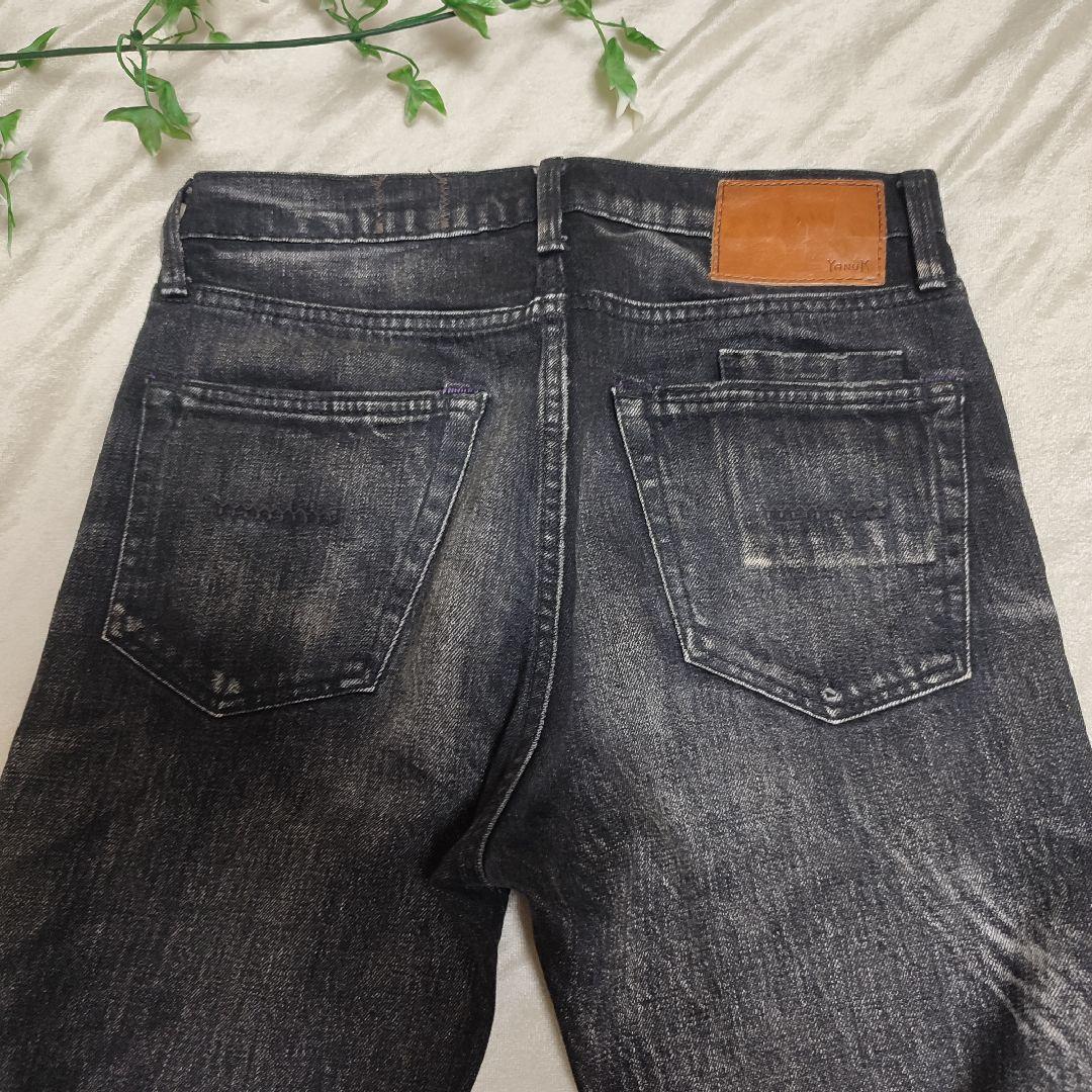 美品YANUK×BerBerJin デニムパンツブラックW28ヴィンテージ藤原裕