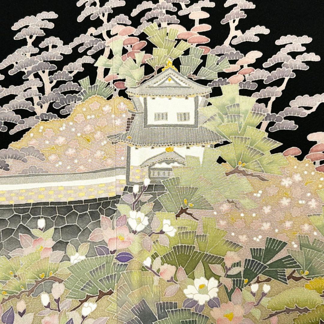 【625】加賀友禅作家「北田弓子」落款入り 黒留袖