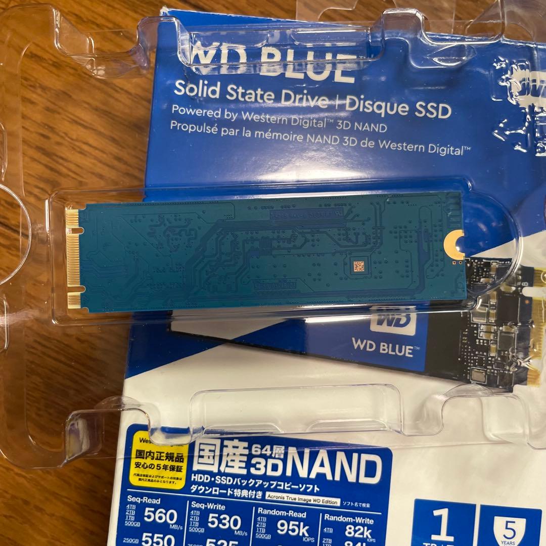 WD BLUE 3D NAND SATA SSD M.2 2280 1TB中古