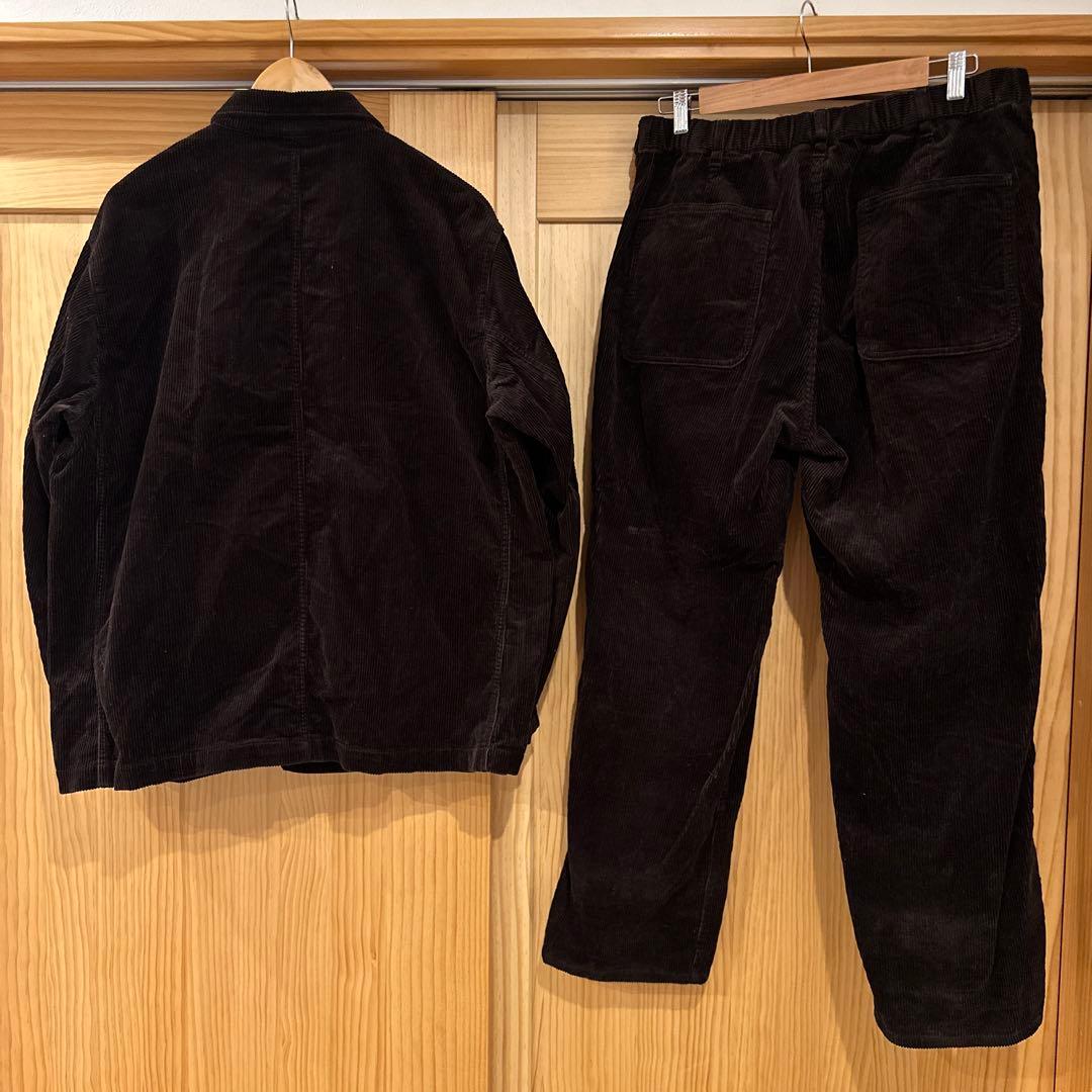 無印良品 カポック混 コーデュロイジャケット パンツ セットアップ L XL