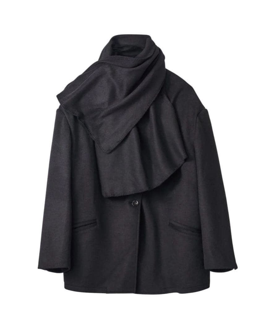 ジャケット・アウター muffler overlay jacket(unisex)/black