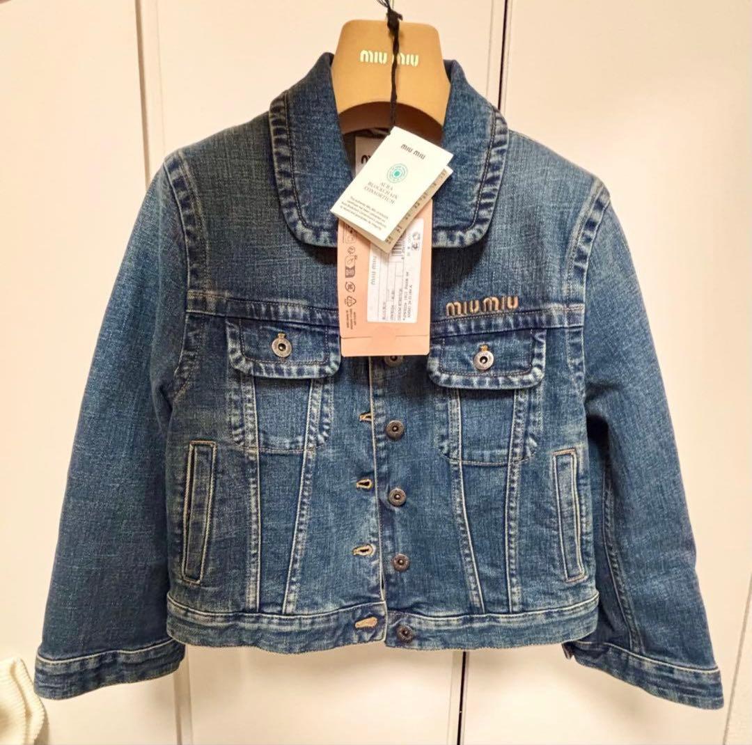 【新品・未使用】MIU MIU／ミュウミュウ　デニムジャケット　サイズ42