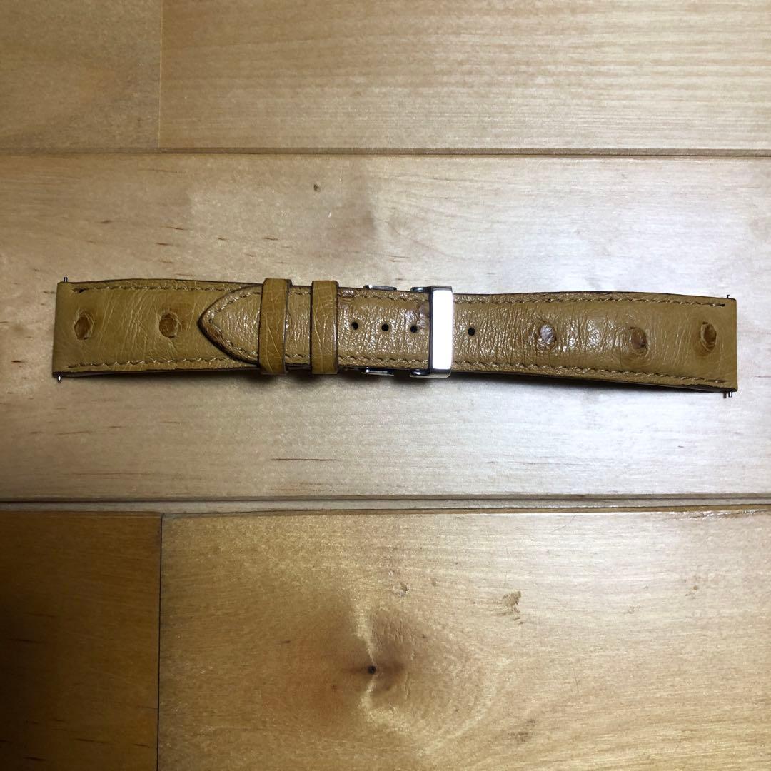 カミーユフォルネ オーストリッチ 時計 ベルト20mm フォールディングバックル