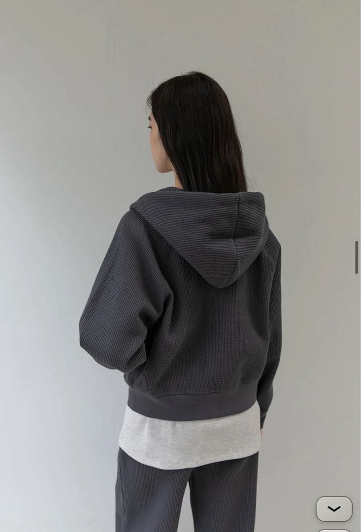 トップス OHOTORO Nap Waffle Zipper Hoodie