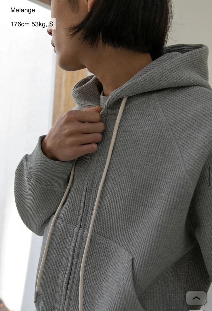 トップス OHOTORO Nap Waffle Zipper Hoodie