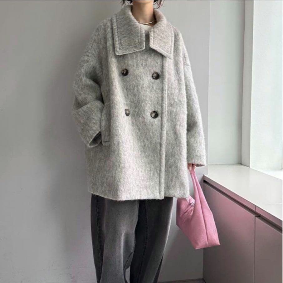 コラージュ ガリャルダガランテ シャギーコート ステンカラー スタンドネック