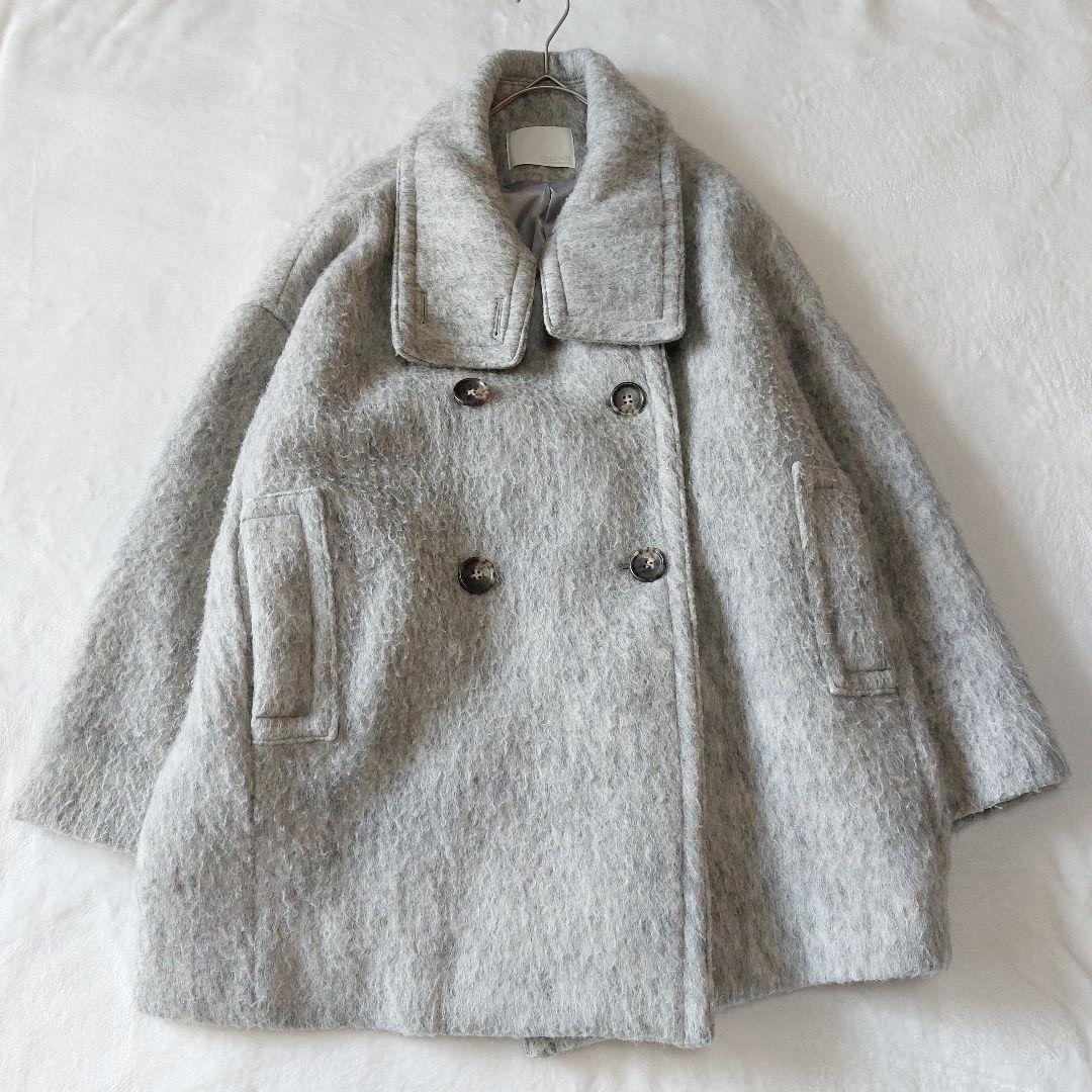 コラージュ ガリャルダガランテ シャギーコート ステンカラー スタンドネック