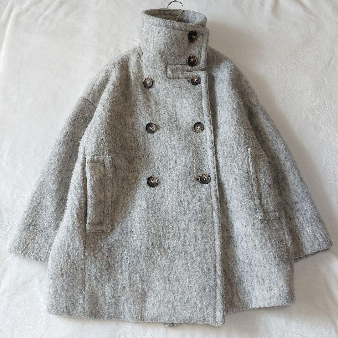 コラージュ ガリャルダガランテ シャギーコート ステンカラー スタンドネック