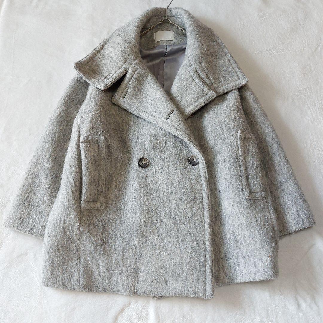 コラージュ ガリャルダガランテ シャギーコート ステンカラー スタンドネック