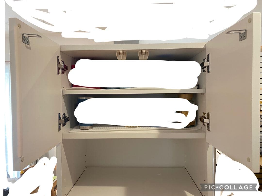 【merci】ホワイト レンジボード 引き出し付き