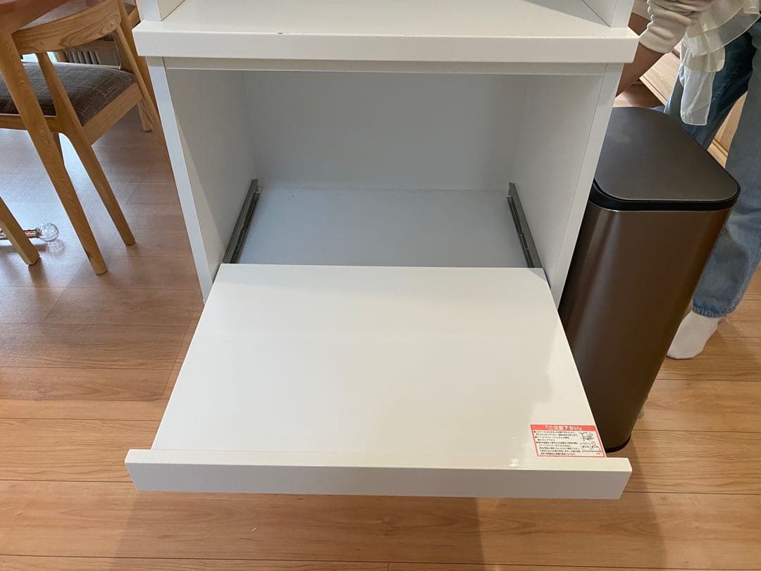 【merci】ホワイト レンジボード 引き出し付き