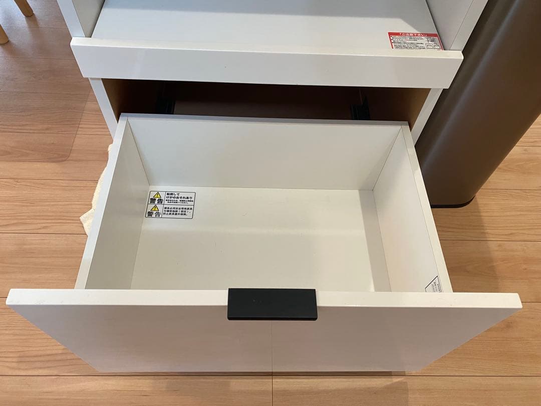 【merci】ホワイト レンジボード 引き出し付き