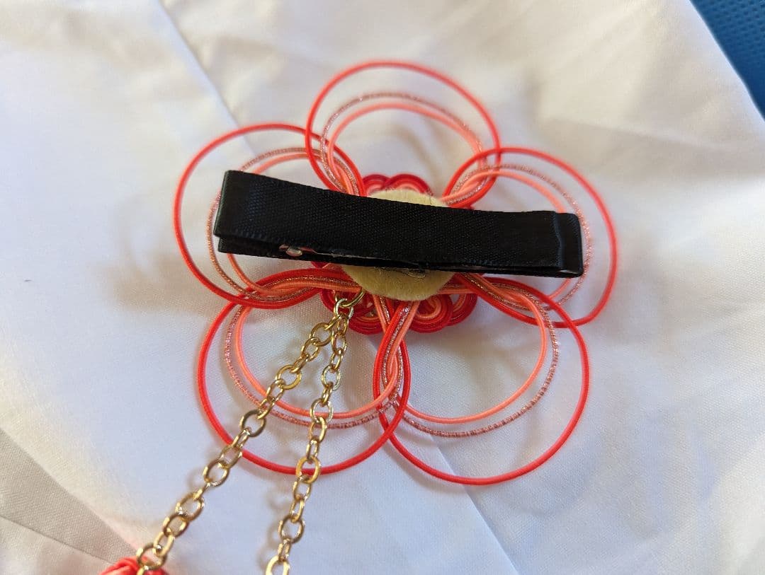 袴セット 卒業式に！150cm 別売りの刺繍半襟付き肌襦袢と水引髪飾り付き