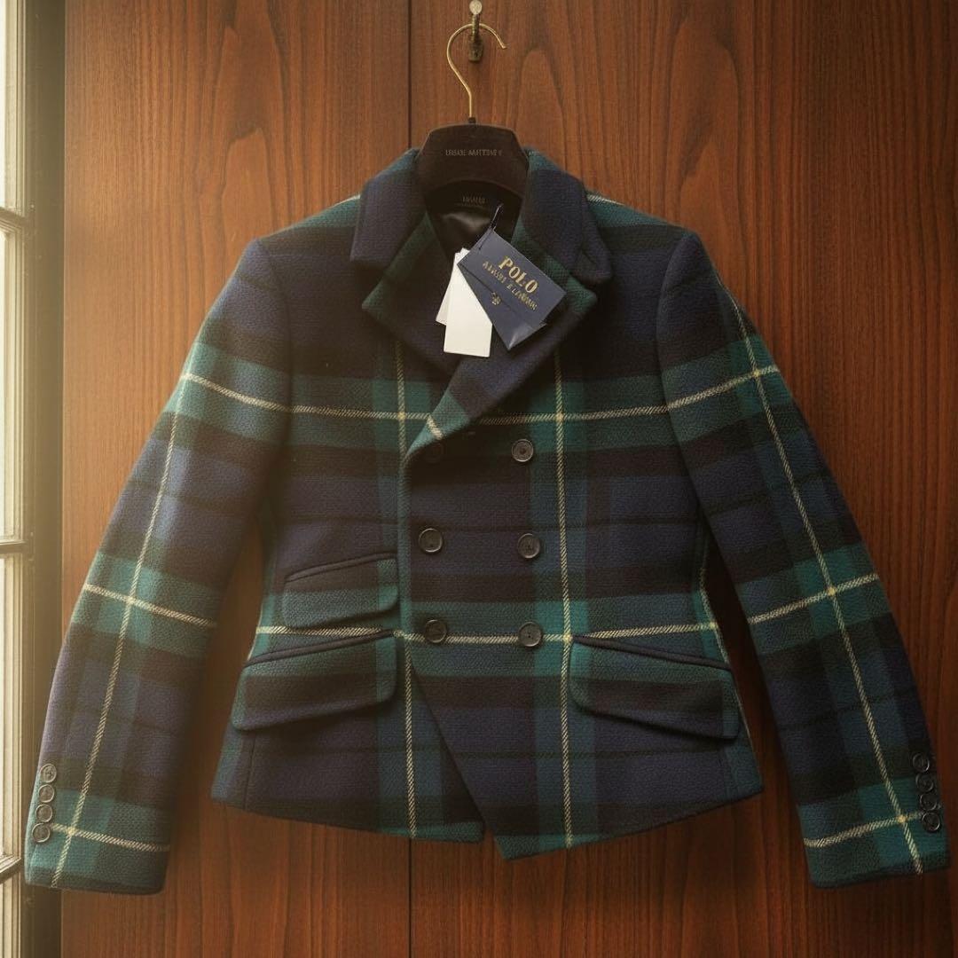 E**様 新品・未使用・タグ付き ポロラルフローレン　ジャケット チェック グリ