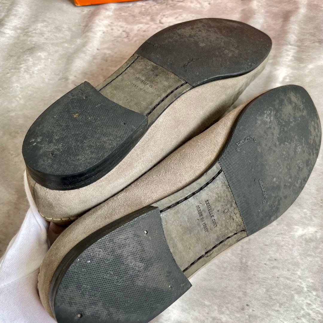 箱あり エルメス ローファー モカシン スエード コンスタンス 40 24.5㎝