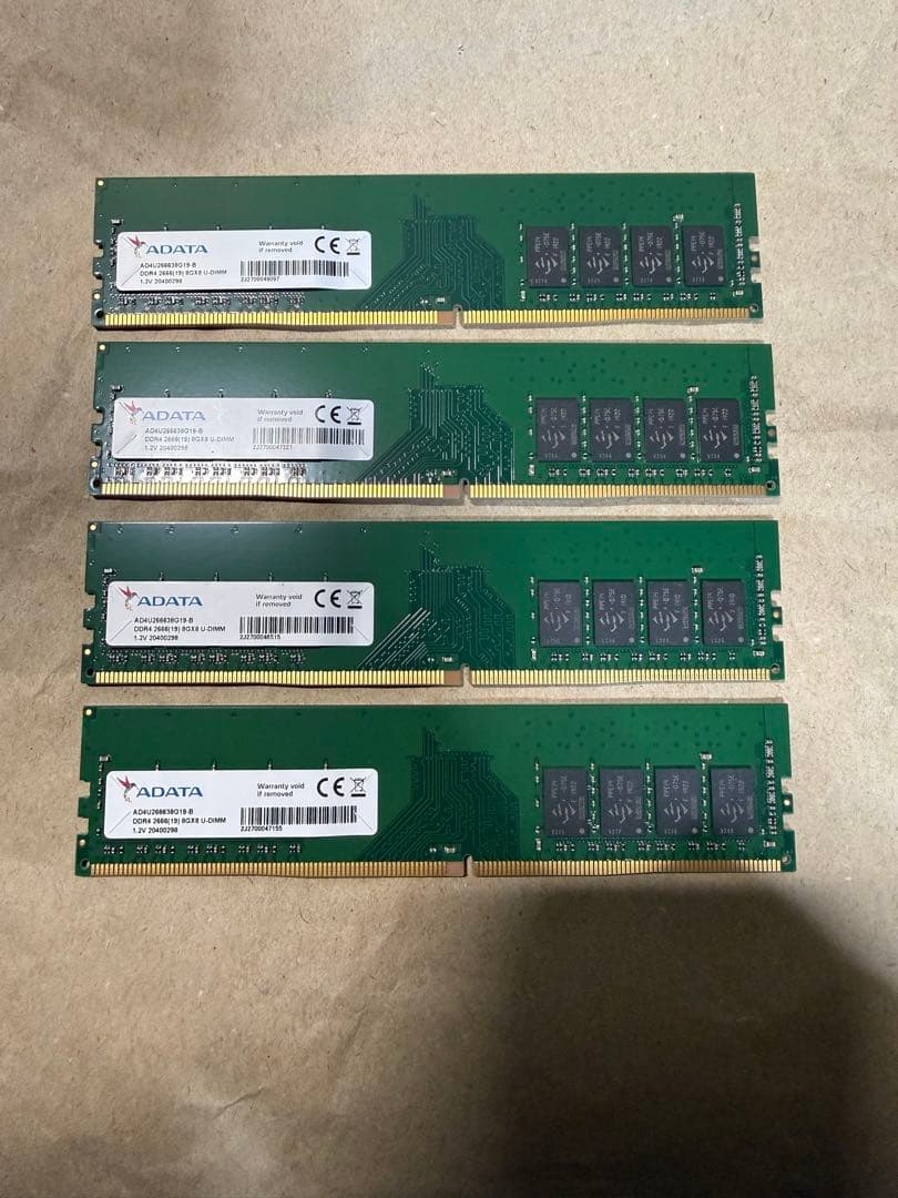 ADATA DDR4 32GB (8GB×4枚) 2666MHz