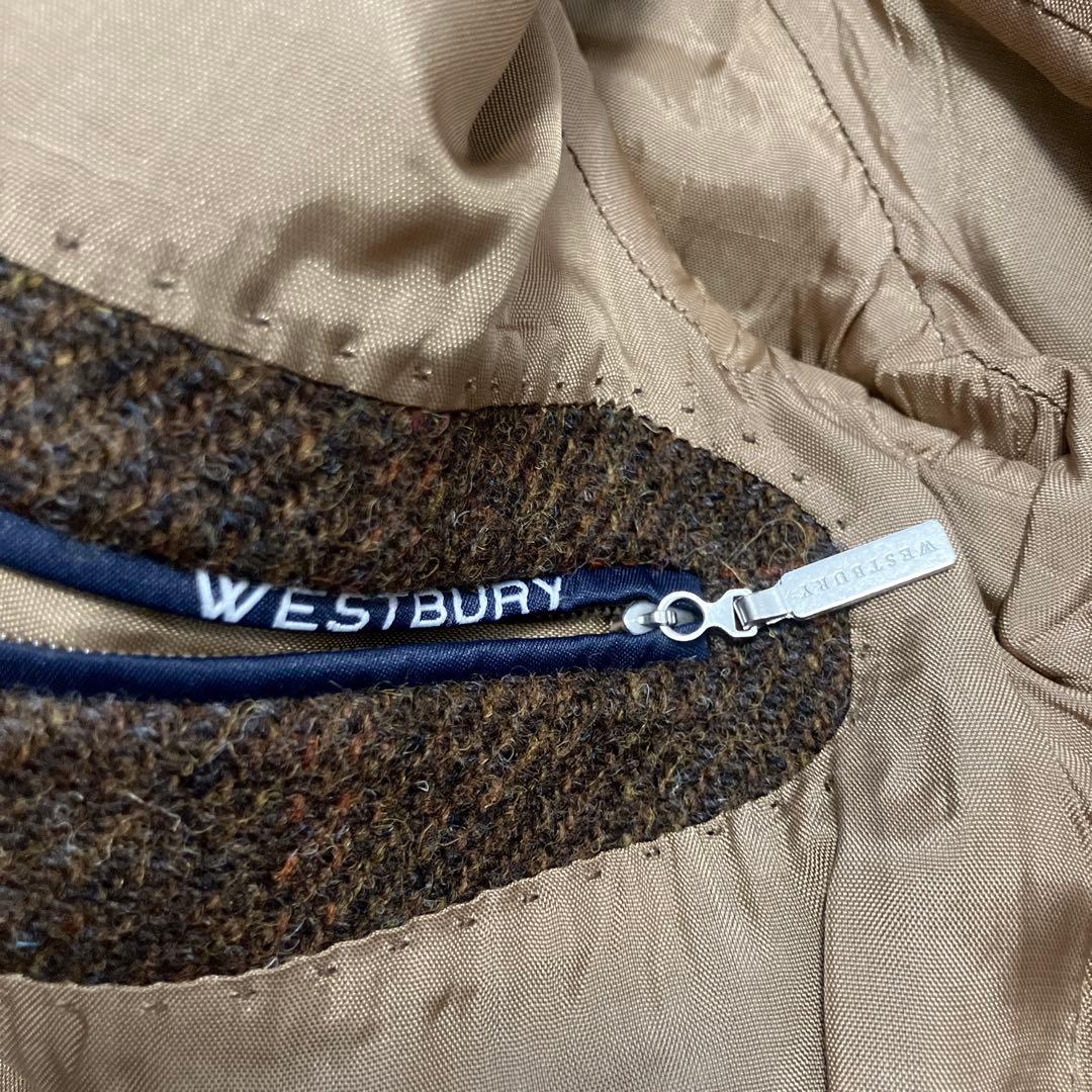 ハリスツイード80~90s USA製 ウール ツイードパッチテーラードジャケット