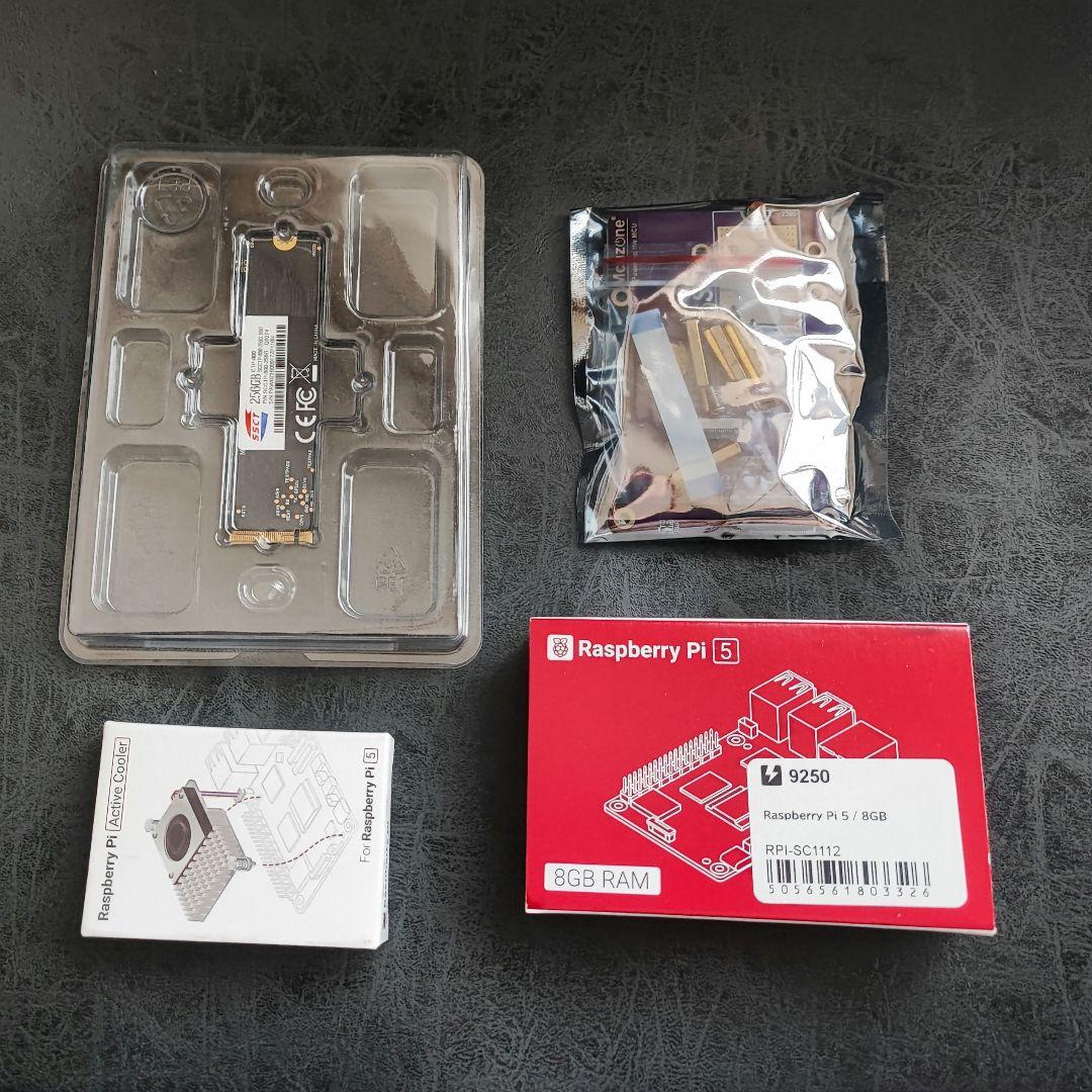Raspberry Pi 5 8GB＋M.2 SSD 256GB＋クーラーセット